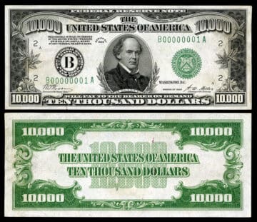 $10,000 bill