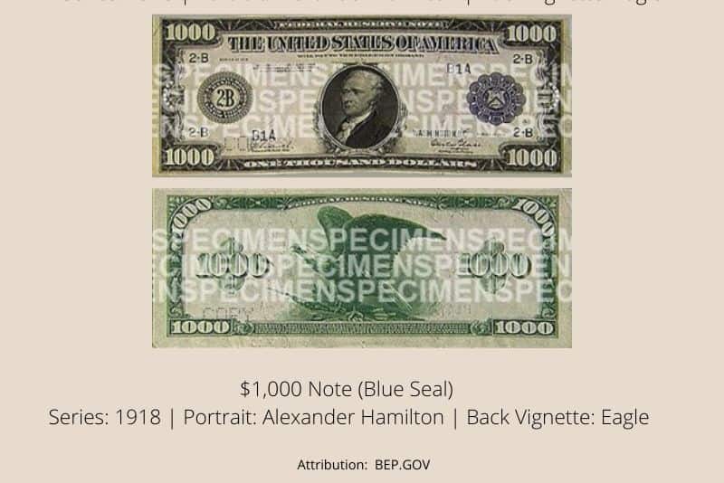 Grover Cleveland $1000 United States Federal Reserve Note 1934