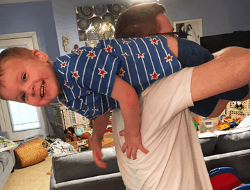 fireman carry toddler