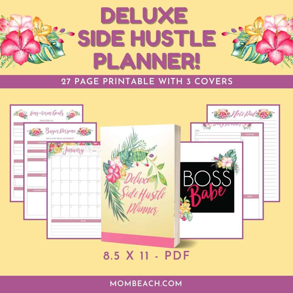 Deluxe Side Hustle Planner Offer Mom Beach