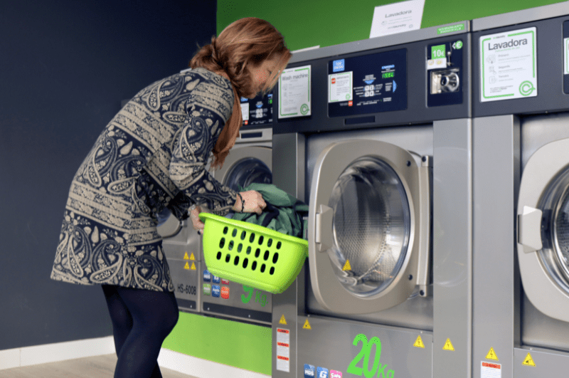 mom doing laundry