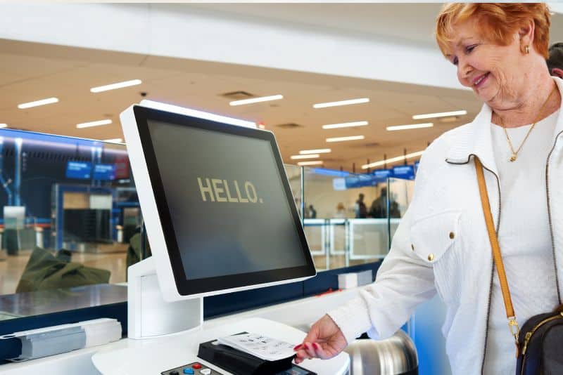 woman exchanging her unused gift cards