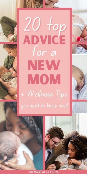Advice for a new mom Pinterest pin.