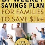 Bi-weekly savings plan Pinterest pin.