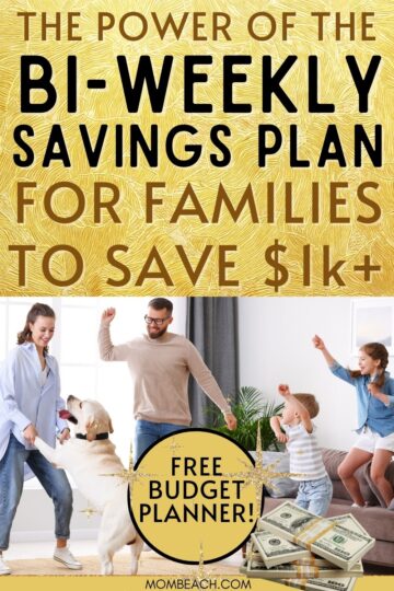 Bi-weekly savings plan Pinterest pin.