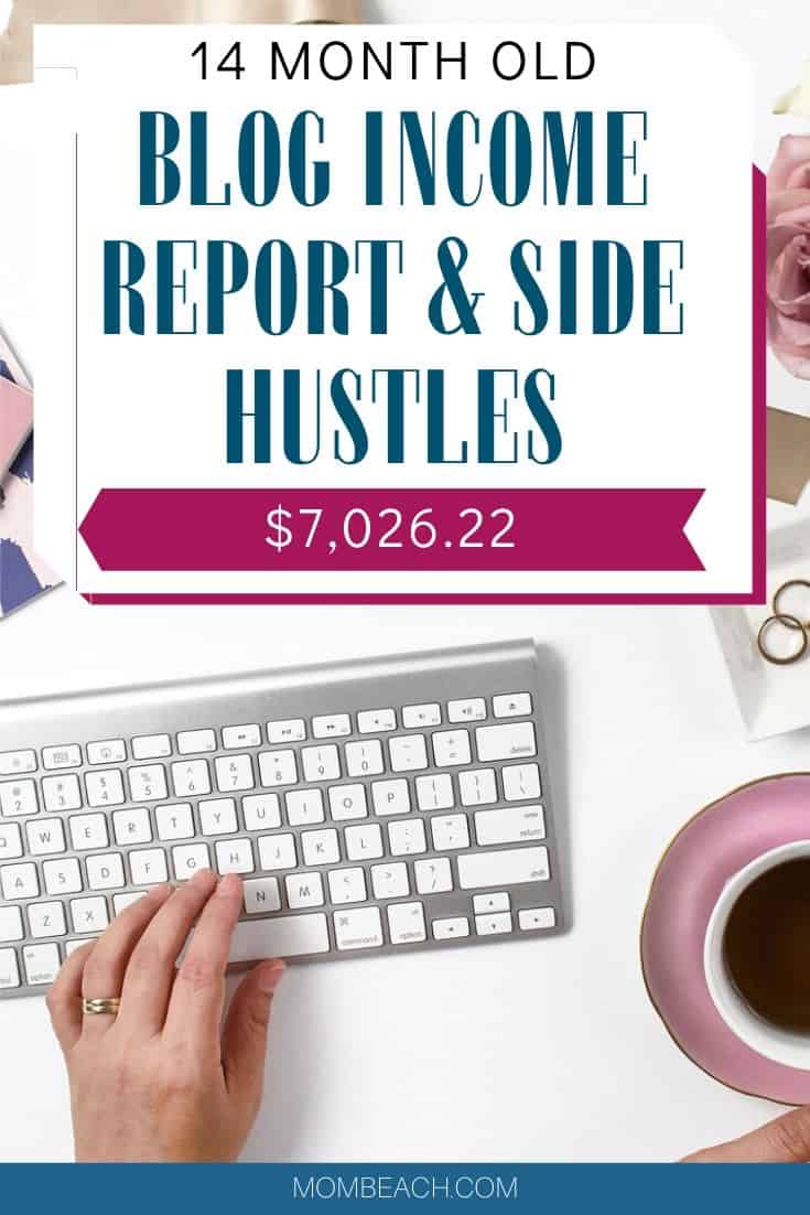 In this 14 month old blog income report and side hustles, I share the income I have made. Find out how I made $7k from side hustling. I'm a mom with a full time job and I like to side hustle by dropshipping, blogging, and more to bring in extra income for my family. #blogincomereport #blogging #blogging101 #incomereport #dropshipping #dropship #blog #startablog #bloggingforbeginners #momblog