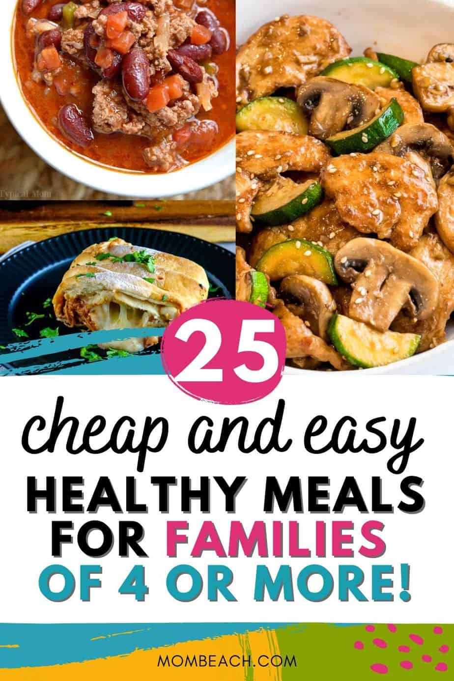 These 25 cheap and easy healthy meals for families are great for being on a budget. Lower your grocery budget and start clean eating with these dinners. It is so easy eat healthy and fresh instead of eating out. #cheapeasyhealthymeals #familycheapmeals #budgetmeals #cheapeasymeals #cheapeasyrecipes #cleaneating #healthyrecipes