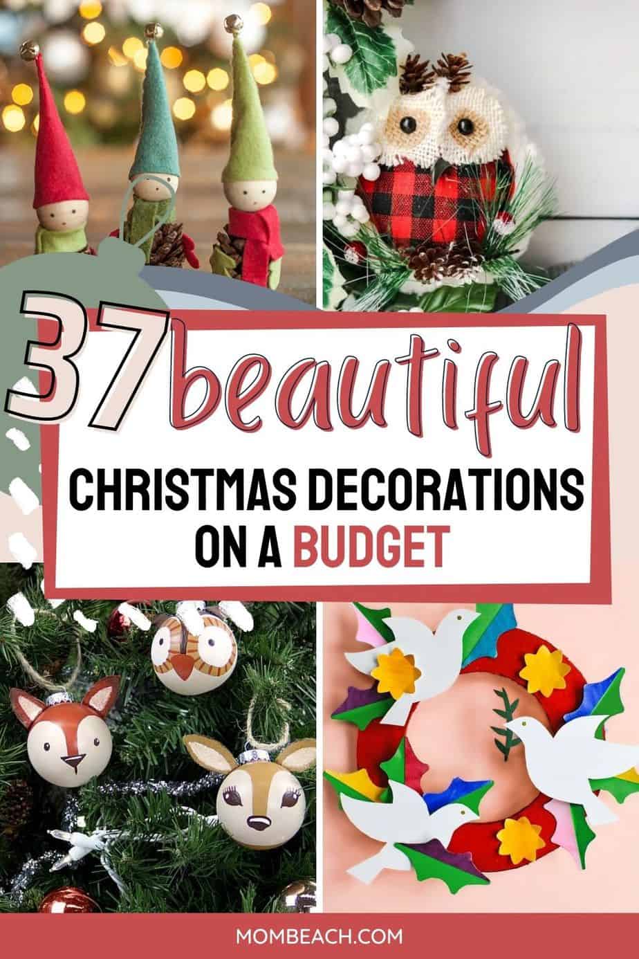You won't believe how amazing these Christmas holiday decorations are that you can DIY! Most use supplies found at the dollar store! Save money by DIY this Christmas. No need to spend lots of money Christmas holiday decorations. Many of the decorations are for kids and for home. These DIY decorations are so easy and fun to make! You could even sell them to make money on Etsy.
