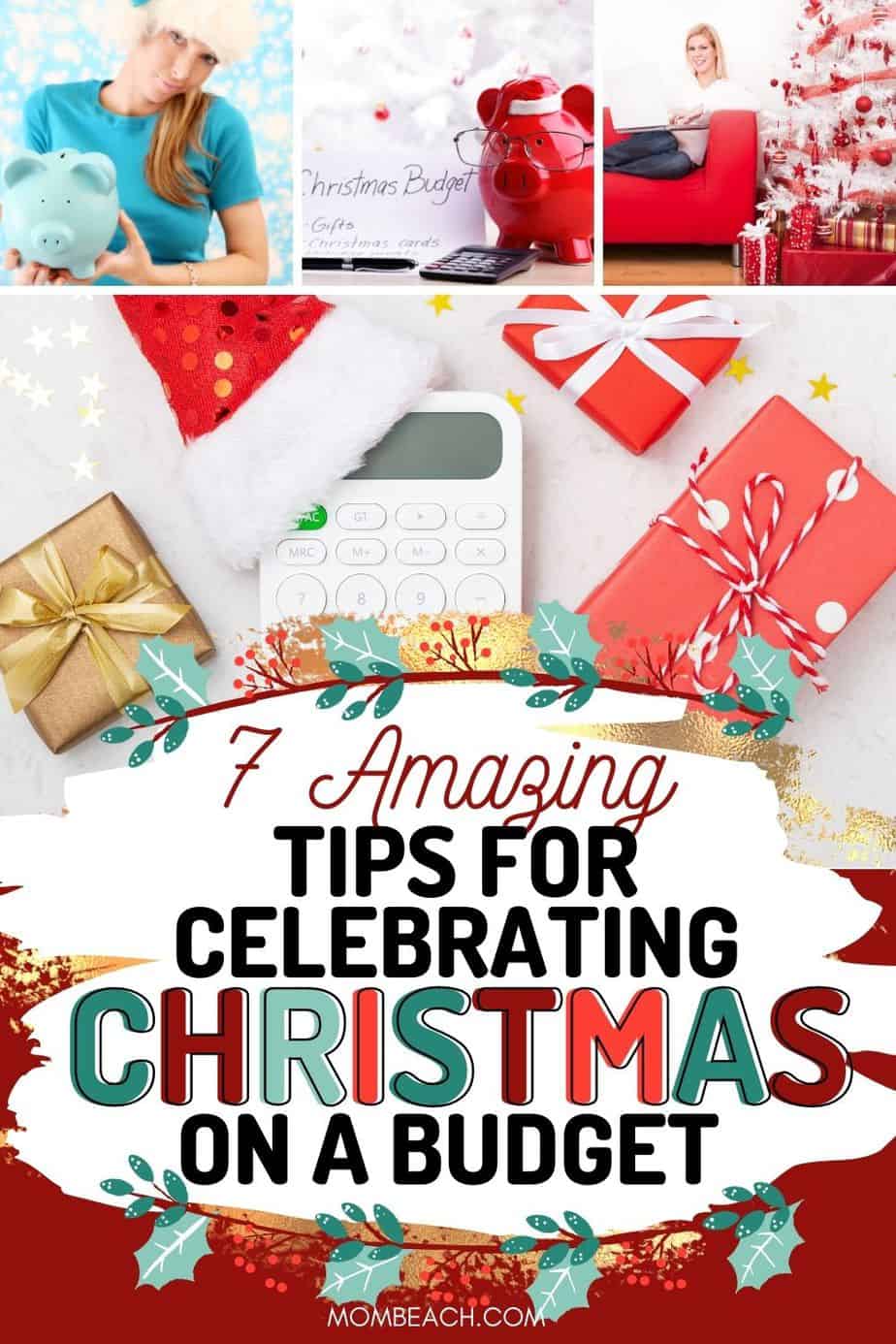 DON'T GET INTO DEBT COMES NEW YEARS! Start budgeting for Christmas now. With this guide, I share 7 amazing tips to help you budget for the Christmas holiday. Start Christmas on a budget for gifts, decorations, food, and more. Your kids can still have a great Christmas on a shoestring budget. Live frugally and still have a fun Christmas that is memorable for years to come. You don't have to get into massive debt in order to have a happy holiday. #christmasonabudget #christmasonabudgetgifts