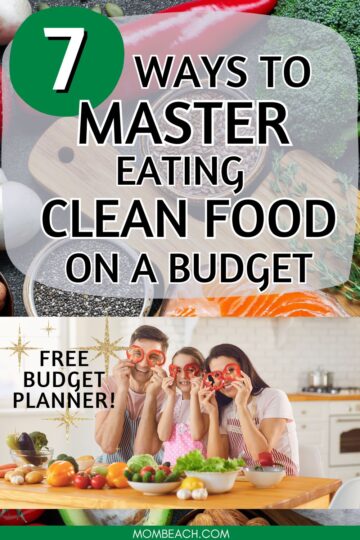Clean food on a budget pin.