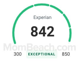 Credit score from Experian.