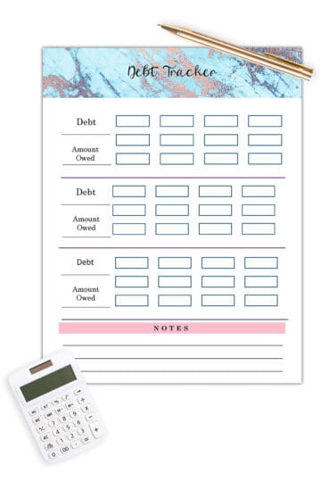 free printable budget planner