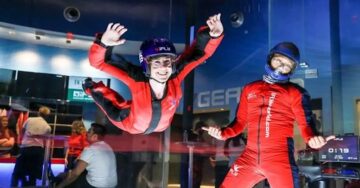 Kid at iFly.