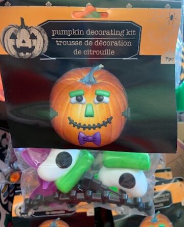 Easy pumpkin decorating kit.