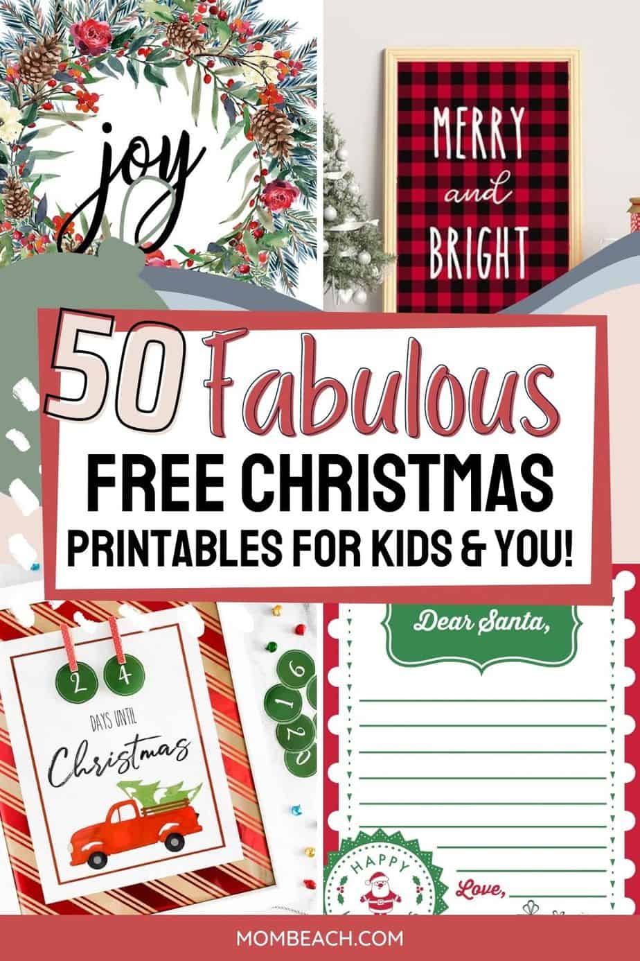 You won't believe how FABULOUS these 100% FREE Christmas printables for kids and you are! There are home decor Christmas printables, games, puzzles, tags, to frame, vintage, coloring sheets, Dear Santa lists, and MORE! Enjoy these free to print out on your home printer at home. Save money by using these free printables for decorating your home and keeping your kids entertained.