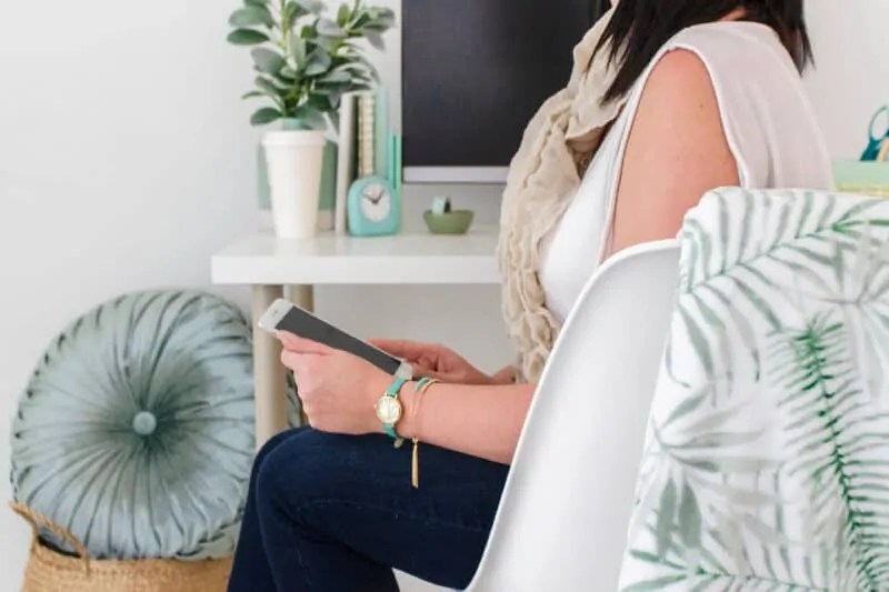 Like this woman, you can earn free money from your phone while just sitting in a chair at home.