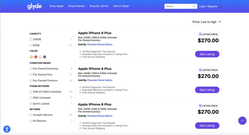 sell list Glyde best place to sell used phones