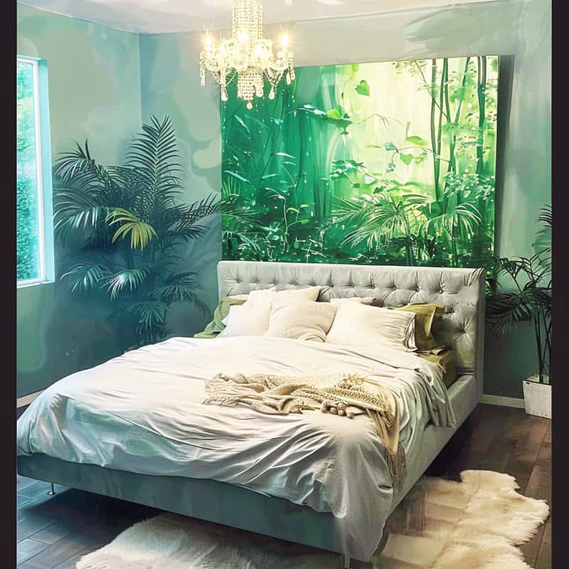Green home bedroom refresh.