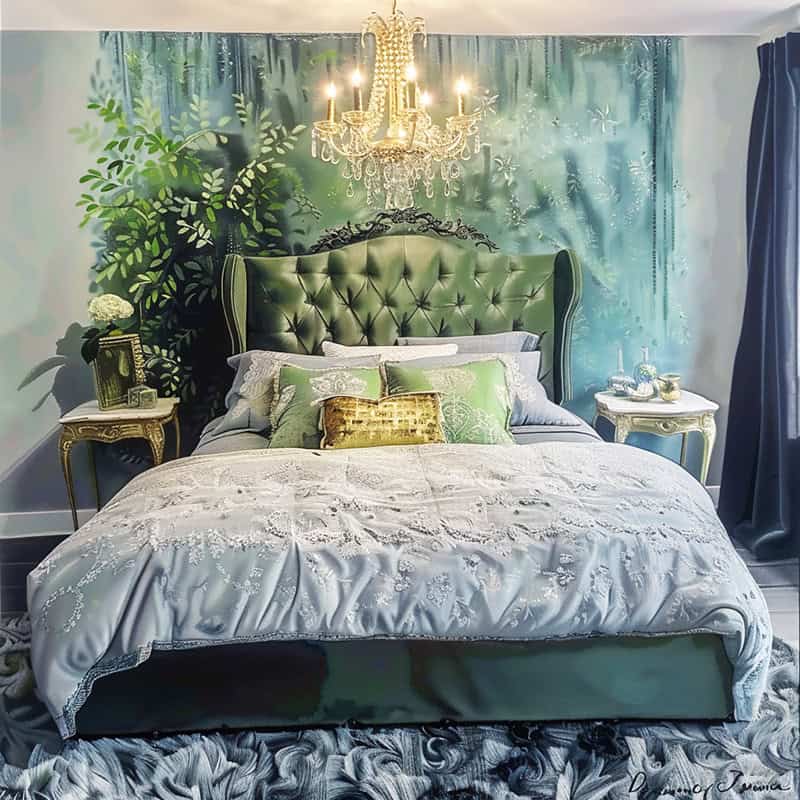 Green home bedroom refresh.