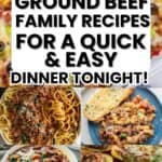 Ground beef recipes pin for Pinterest.