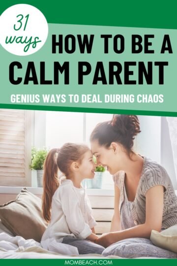 How to be a calm parent pin.