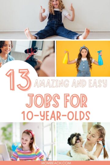Pinterest pin for 13 jobs for 10-year-old blog post.