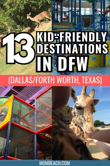 Kid-friendly destinations Pinterest pin.