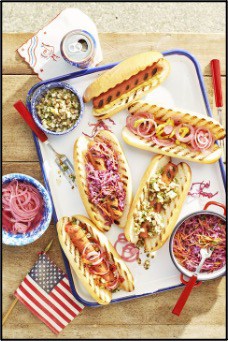 grilled hot dogs