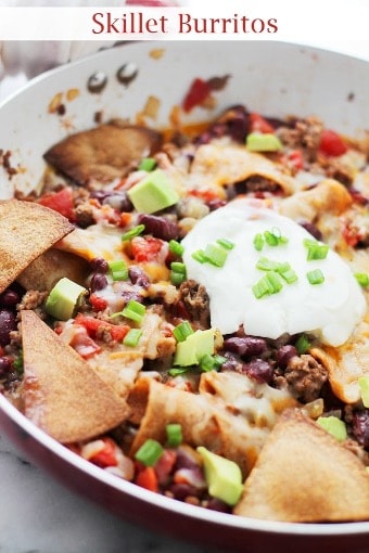 skillet burritos cheap meal ideas