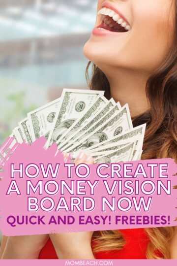 Money vision board pin for Pinterest.