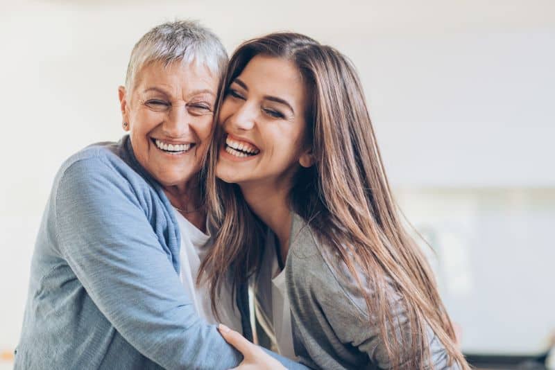 Mom and daughter.