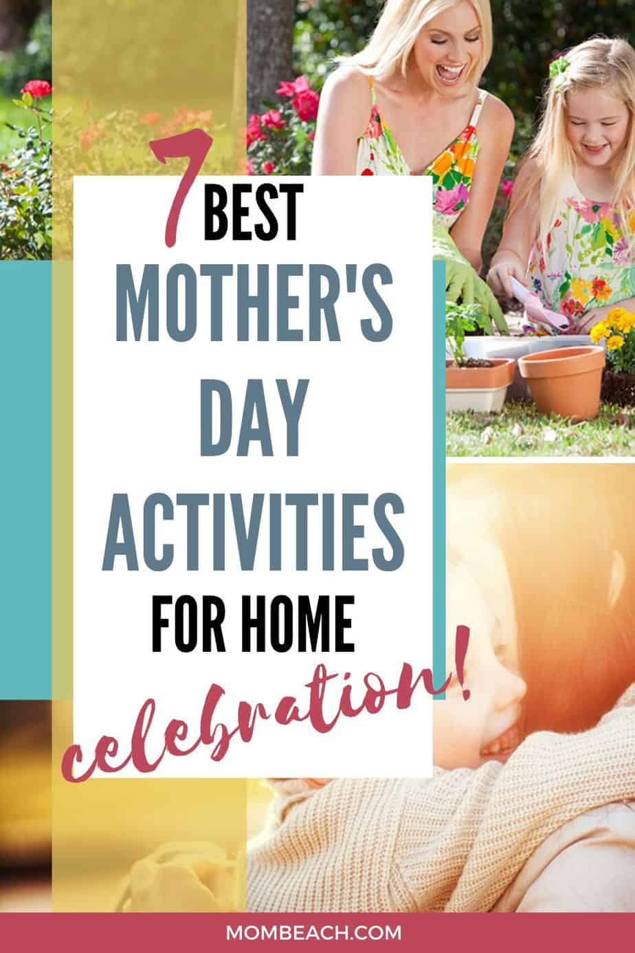 You won't believe how fun these Mother's Day activities are for celebrating at home. If you are spending Mother's Day at home, then these activities will bring joy to your day. These Mother's Day activities are fun to go together, for adults, for toddlers, for kids, for preschool, and preschoolers. Have a happy Mother's Day! #mothersdayactivities #mothersdayactivitiestodotogether #mothersdayactivitiesforkids #mothersdayactivitiesathome #mothersdaythingstodoathome