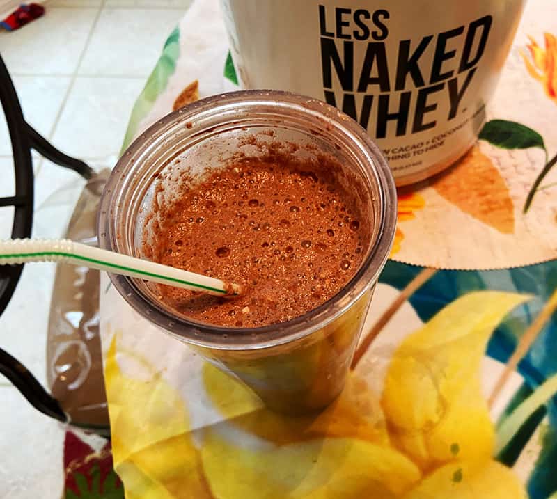 Naked Nutrition Chocolate Whey Protein Powder Review close up