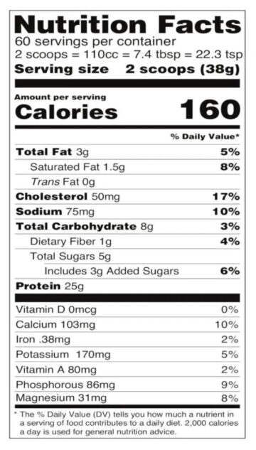 Naked Nutrition Chocolate Whey Protein Powder Review nutrition facts
