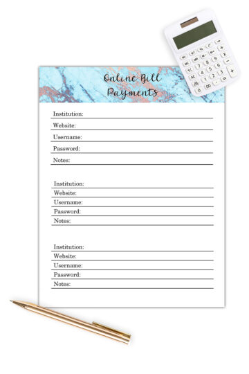 free printable budget planner