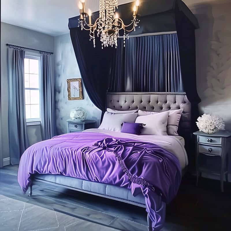 Purple home bedroom refresh.