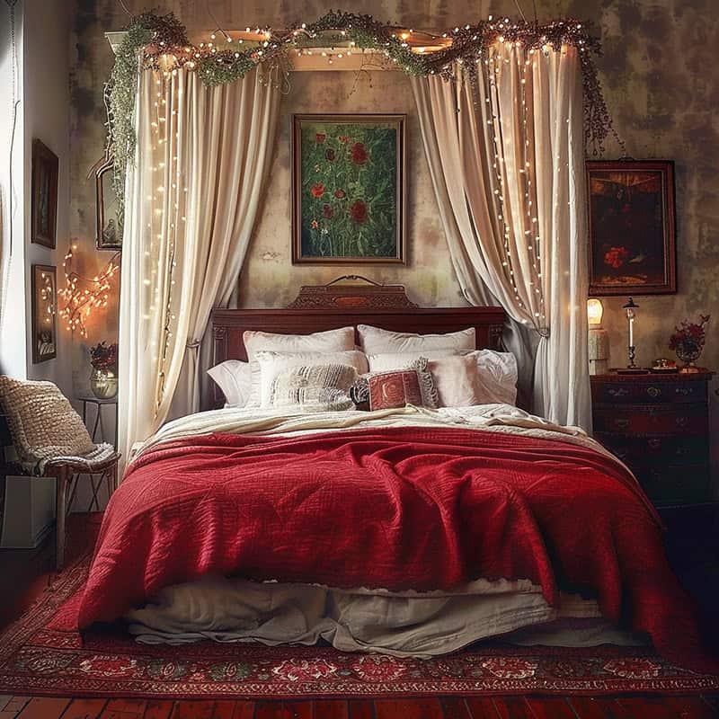 Red home bedroom refresh