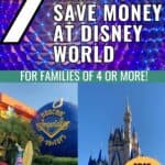 Pinterest pin for saving money at disney world.