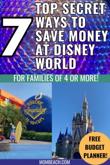 Pinterest pin for saving money at disney world.