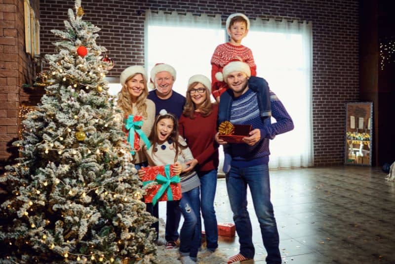 Christmas family together.