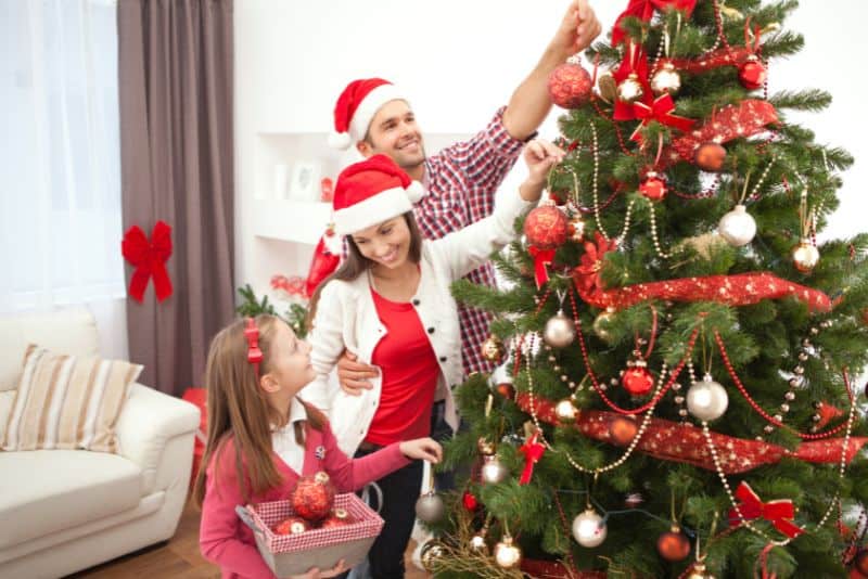 Family at Christmas.