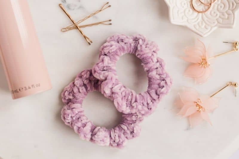 Scrunchies are a great sewing project idea to sell.