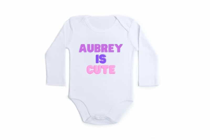 Personalized baby shirt that can be sold to make money online.