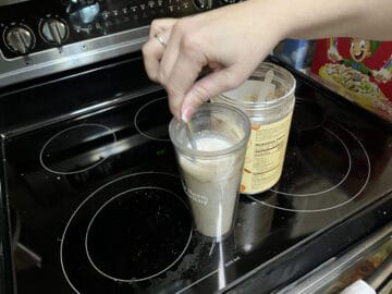 Stirring Naked Oats.