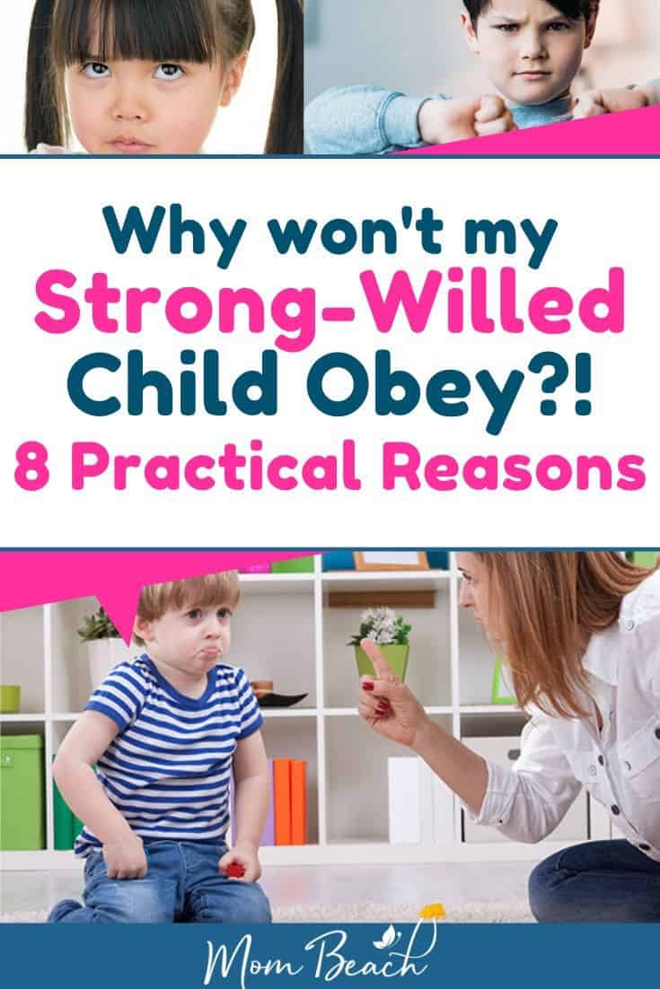 Why won't your strong-willed child obey? We give 8 practical reasons to help you on why they are behaving badly. Disciplining a strong-willed child can be difficult. There are many signs of a strong-willed child in both boys and girls. Parenting a strong-willed child can be very hard. Characteristics of a strong-willed child can be that they want to do have their own way of doing things and more. #strongwilledchild #strongwilledchilddiscipline #strongwilledchildcharacteristics #strongwilled