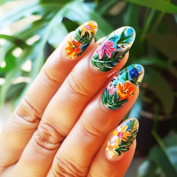 floral nails