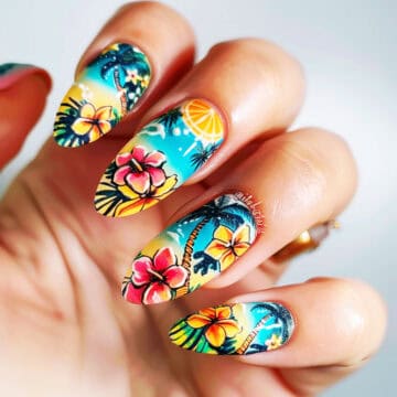 floral nails