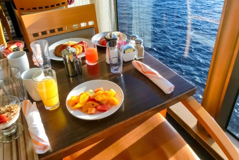 Cruise food that is cheaper because you budgeted your money.