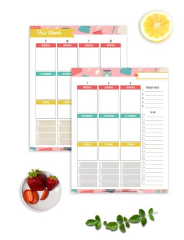 free weekly meal planning worksheets