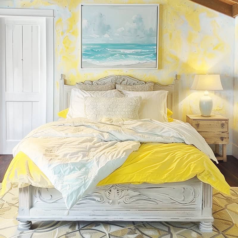 Yellow home bedroom refresh.